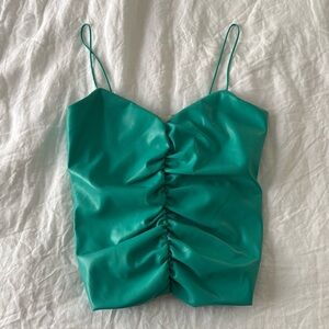 7 for all mankind faux leather top Size M